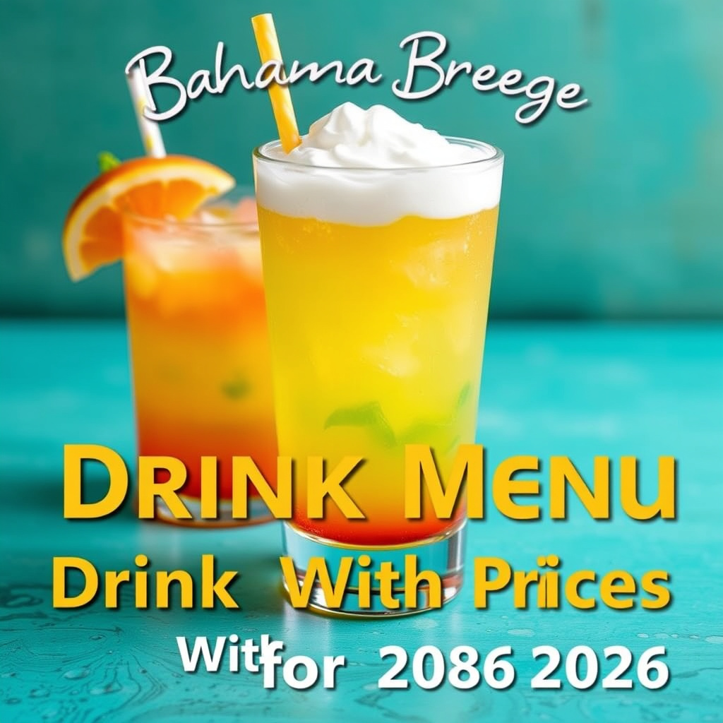 Bahama Breeze Drink Menu With Prices for 2026