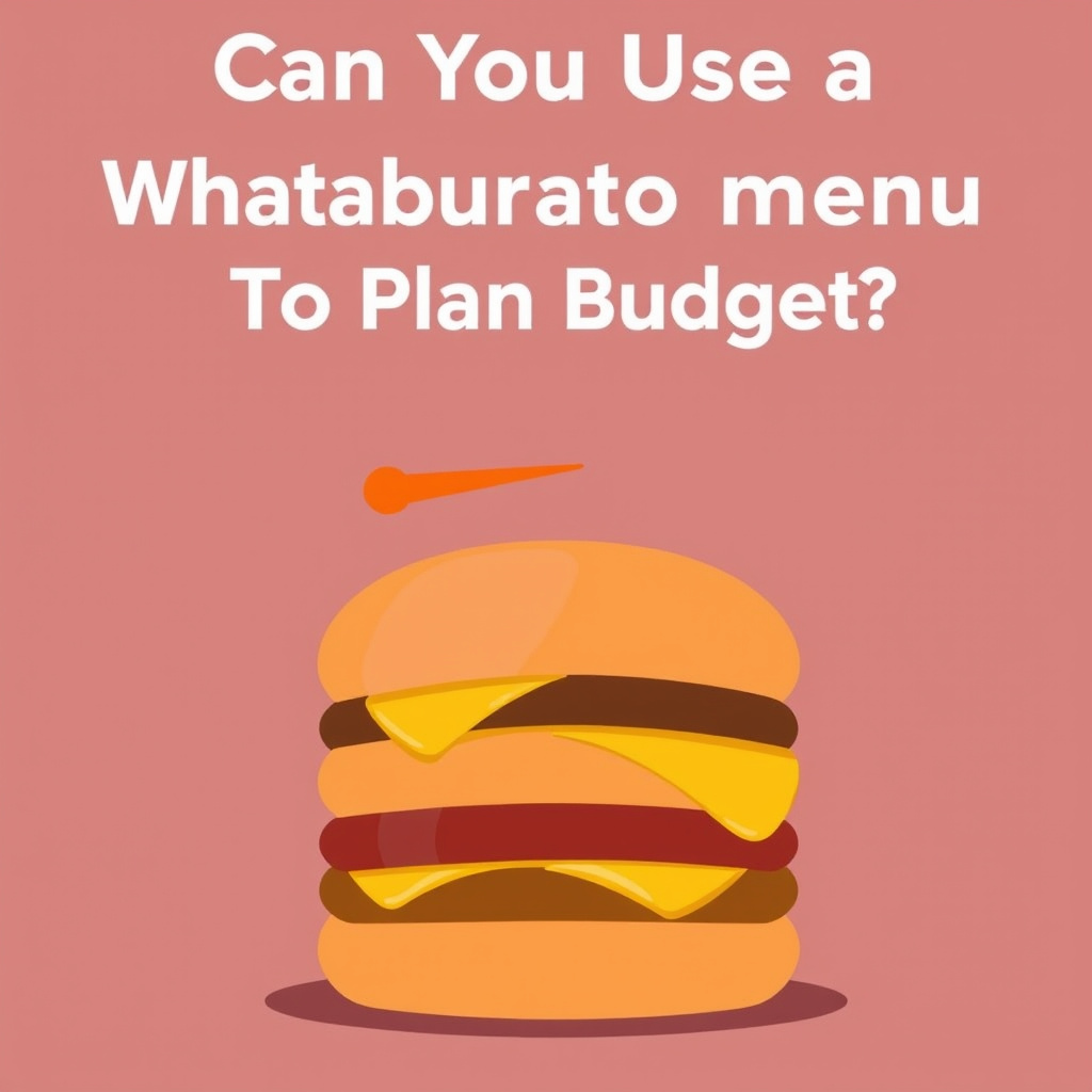 Can You Use A Whataburger Breakfast Menu To Plan Your Budget?