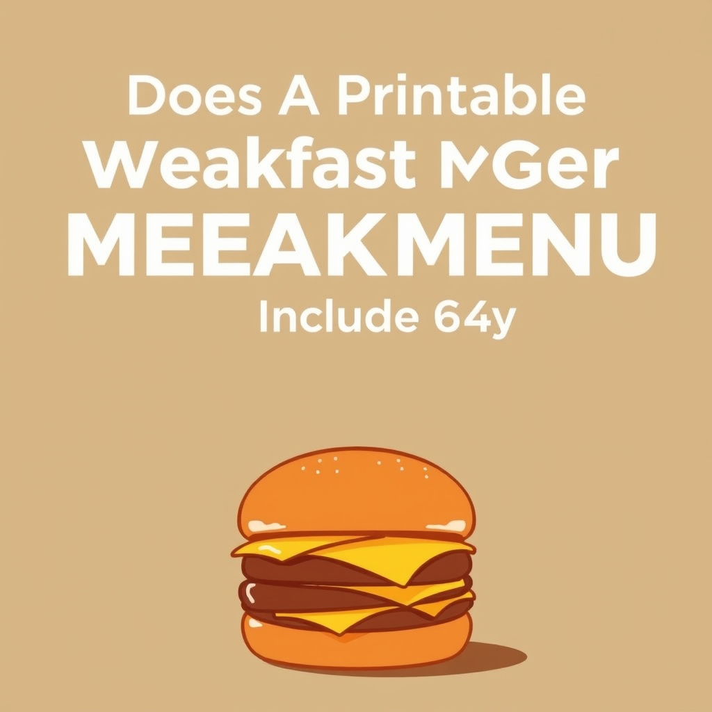 Does A Printable Whataburger Breakfast Menu Include Every Menu Item?