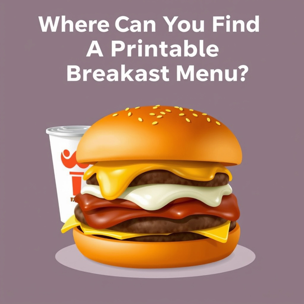 Where Can You Find A Printable Whataburger Breakfast Menu?